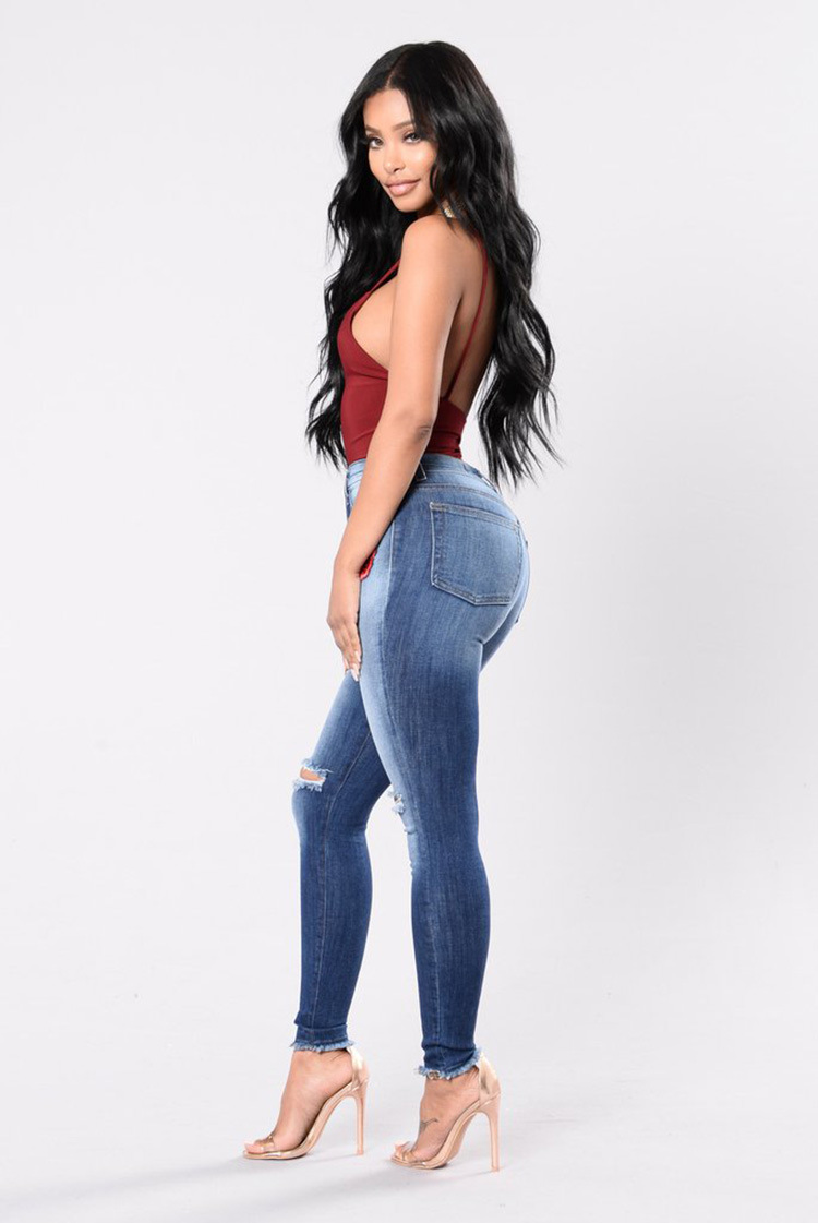 Вышитые рваные джинсы SZ60103